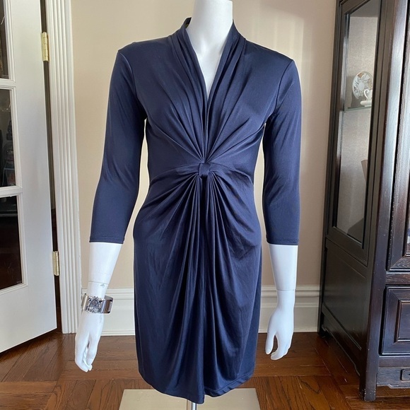Catherine Malandrino Silk Gathered Dress - Picture 1 of 5